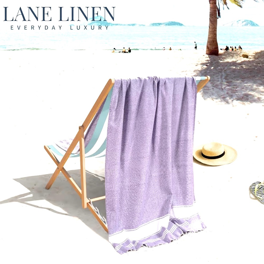 LANE LINEN, XL Beach Towel, Pre-Washed, Sand Free Towel, 39"x71"-Regal O…